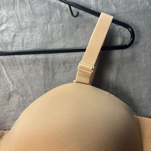NWT New Cacique Tan Lightly Lined Multi Way Strapless Underwire Bra Size 48DD - Picture 4 of 8
